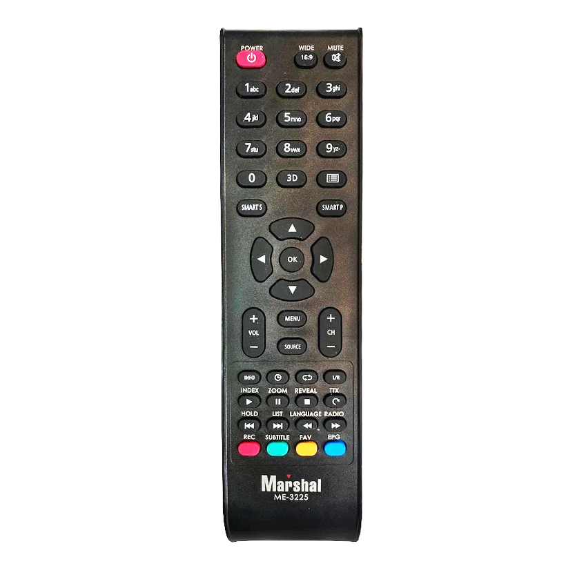 ریموت کنترل اصلی تلویزیون مارشال مدل MARSHAL 3225