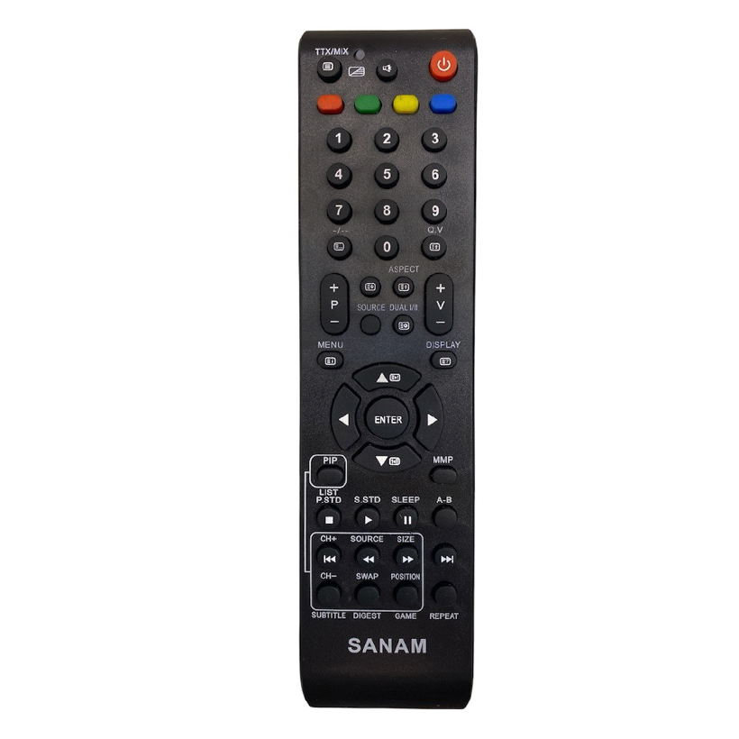 ریموت کنترل اصلی تلویزیون صنام مدل SANAM 102A